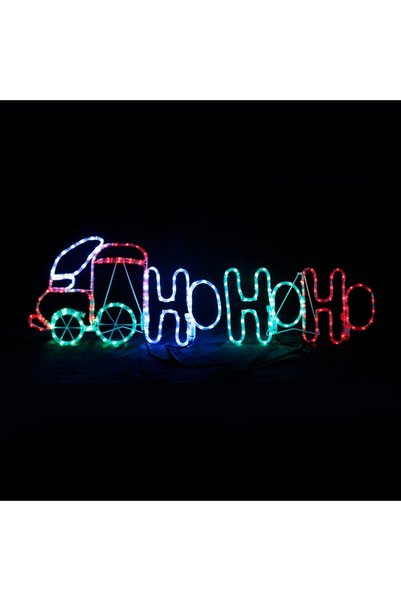 Aca Light ΤΡΕΙΝΟ HO HO HO ΜΟΝΟΚΑΝΑΛΗ ΦΩΤΙΣΤΙΚΗ ΛΑΜΠΑ 204 LED 8,5μ ΦΛΑΣ ΠΟΛΥΧΡ...
