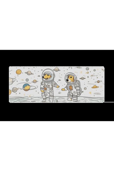 OEM Gaming Mouse Pad XXL 76x30 εκ. με σχέδιο σκύλοι αστροναύτες