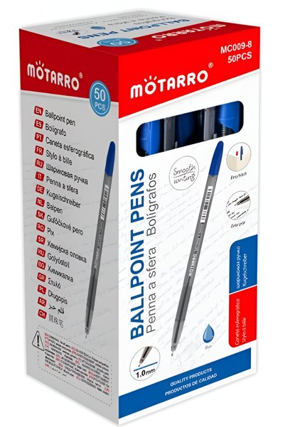 OEM Στυλό διαρκείας μπλε σετ 50 τεμαχίων 1.0mm Motarro MC009-8