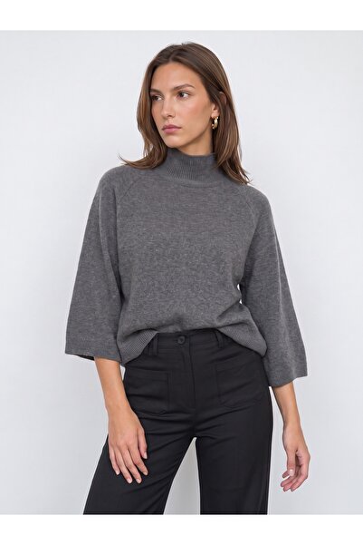 Dilvin 10901 Wool Blend Turtleneck Sweater