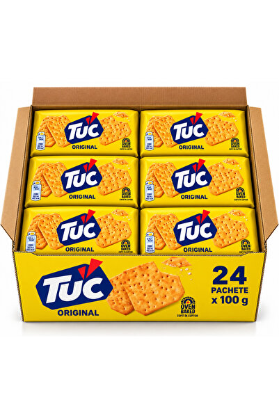 TUC Original – Biscuiți Sărați Crocanți, Bax 24 Pachete x 100 g