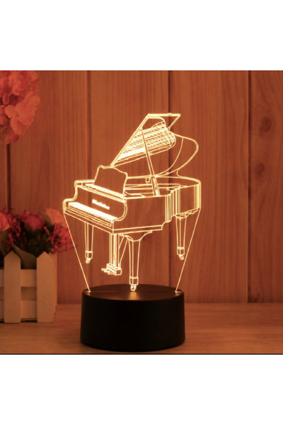OEM Επιτραπέζιο φωτιστικό LED 3D Illusion με 7 χρώματα - πιάνο
