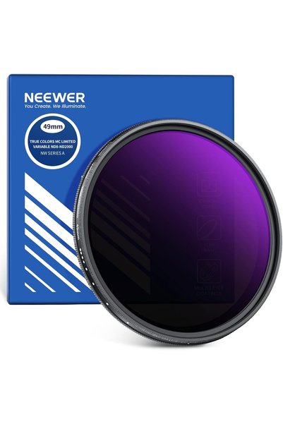 Generic فلتر ND متغير 49 ملم (ND8-2000)، ألوان حقيقية ونقطة توقف ثابتة، 3-11 ...