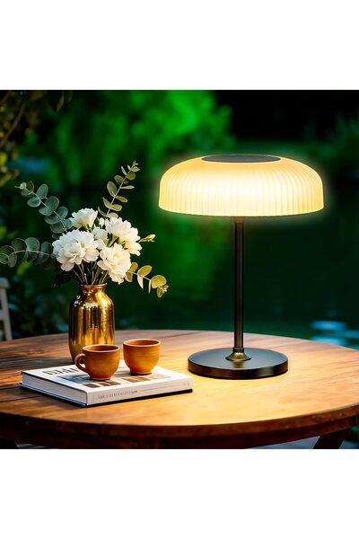 Generic مصباح طاولة يعمل بالطاقة الشمسية للاستخدام الداخلي والخارجي، مصباح طا...