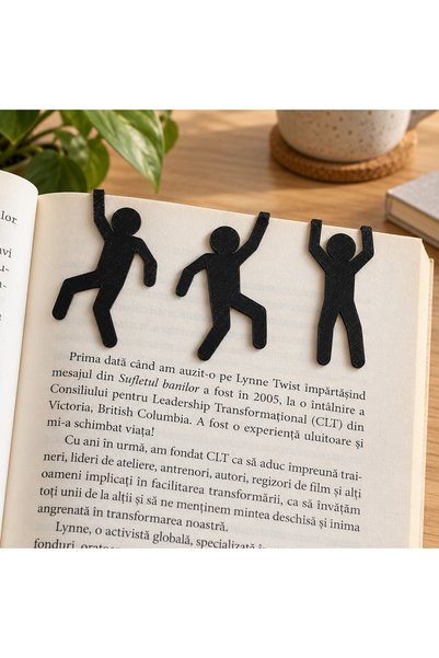 sportivoshop Set 3 semne de carte in forma de Sticky Man, reutilizabile, sist...