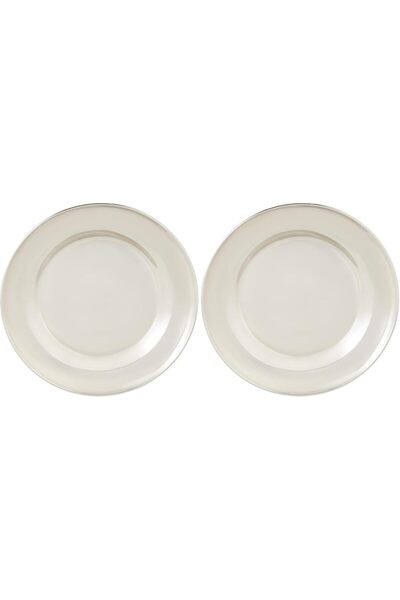 Generic Soup Plate, Silver, 28 cm, SP0012 (Pack of 2)