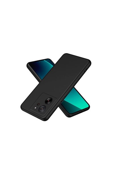 TheGencoo حافظة هاتف Xiaomi Mi 13t Pro من السيليكون المخملي النانوي - أسود