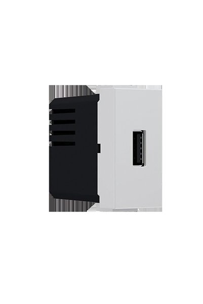 Aca Light MODYS ΕΠΙΤΟΙΧΙΑ ΠΡΙΖΑ ΦΟΡΤΙΣΤΗΣ USB IVORY 1XUSB 5VDC 1.2A IP20 / 10...
