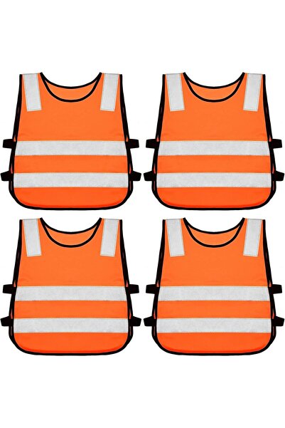 Generic 4 Pack Kids Reflective Vest, Safety Visibility Vest for Children, Con...