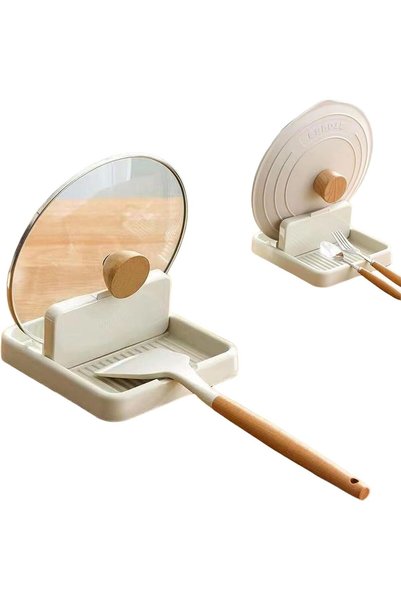 Generic Spoon Rest With Lid Holder For Kitchen Counter, Multifunction Kitchen...
