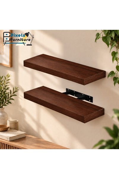 PixelsFurniture مجموعة من 2 قطعة ارفف عائمة للحائط من بكسل الأثاث, غرفة المعي...