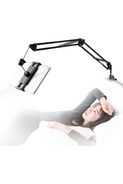 LBMT Phone Holder for Bed, with Grip Flexible Long Arm Gooseneck Bracket Moun...
