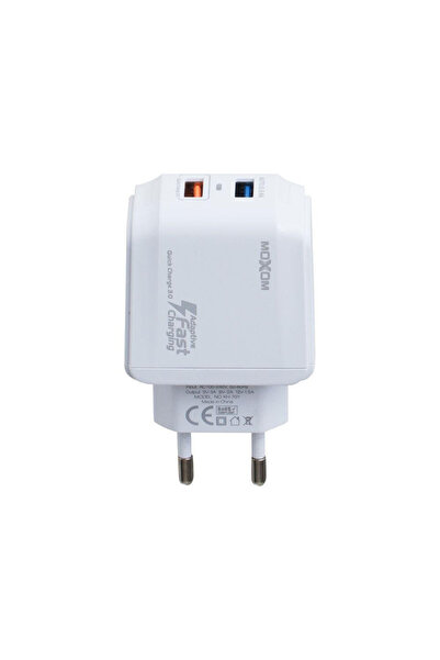 OEM Φορτιστής με καλώδιο USB σε Micro USB διπλής εξόδου Fast Charge 3A MOXOM ...