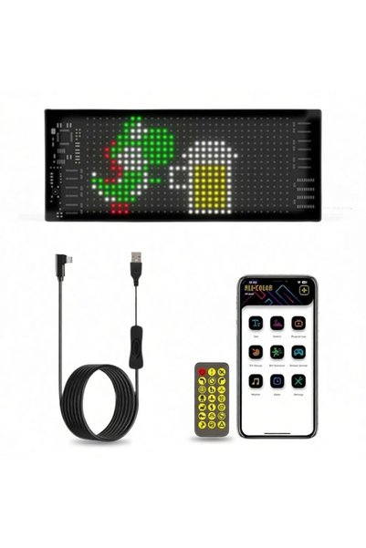 OEM Εύκαμπτη LED Πινακίδα RGB Αυτοκινήτου Bluetooth με Κινούμενες Εικόνες και...