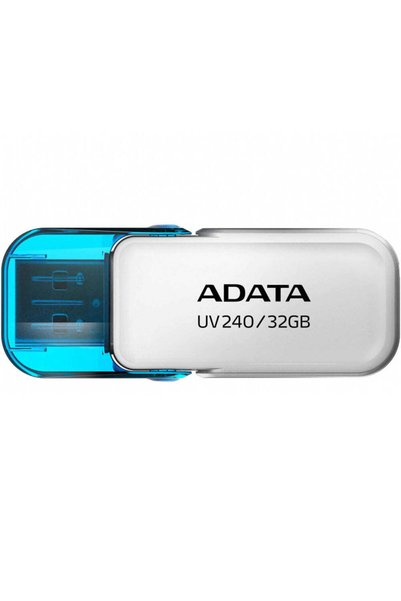 Adata Μονάδα Μνήμης (AUV240-32G-RWH), USB 2.0 Flash Drive, 32GB, Λευκό - Λευκό
