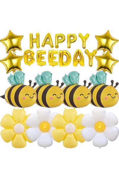 Generic Bumble Bee Party Decorations, 23 Pcs Happy Bee Day Balloon Set with D...