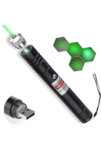 OEM Επαναφορτιζόμενο πράσινο Laser Pointer USB στυλό μεγάλης εμβέλειας 710