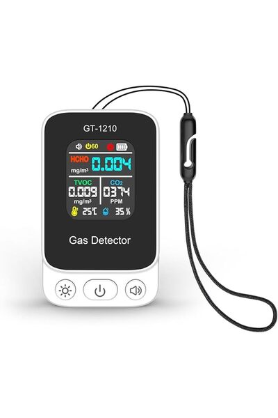 OEM Φορητός μετρητής αέρα 5 σε 1 CO2, TVOC, HCHO, θερμοκρασία, υγρασία GT-1210