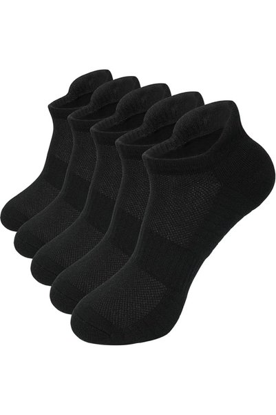 GENERAL 5 Pairs Running Ankle Cotton Socks for Men Women