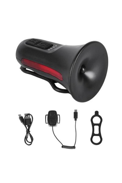 OEM Ηλεκτρική κόρνα ποδηλάτου 120dB με φως LED και USB φόρτιση - Bicycle Horn...