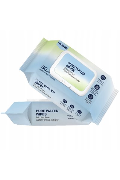 NiceKids Șervețele umede Pure Water Wipes 99,9% apă 1x80 bucăți