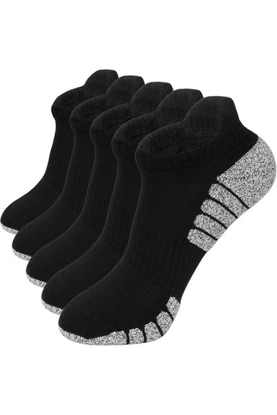 GENERAL 5 Pairs Running Ankle Cotton Socks for Men Women