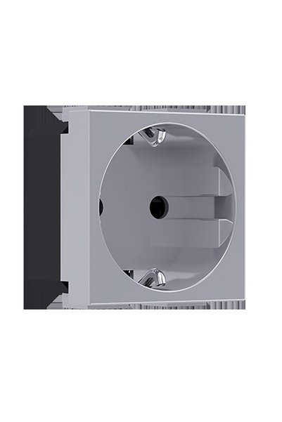 Aca Light Πρίζα Ασφαλείας Schuko MODYS Ασημί 2P+E 16A 250VAC IP20 / 10101312470