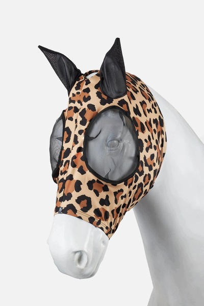 horze Plasă anti-țânțari pentru cal, elastică, cu fermoar, 26SS, model leopar...