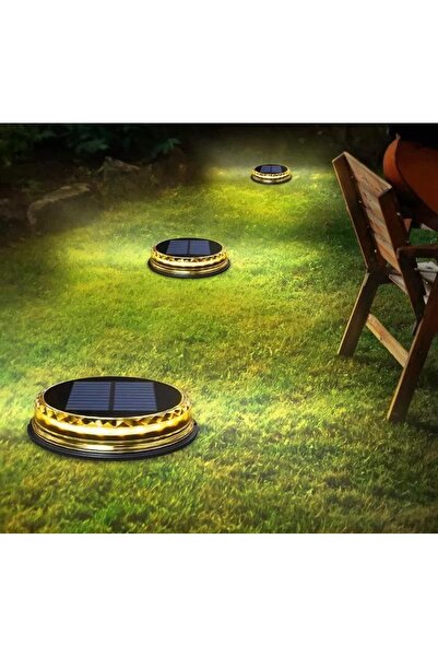 Generic Solar Powered Disk Lights (4 Pack) 17LED Solar Pathway Lights Outdoor...
