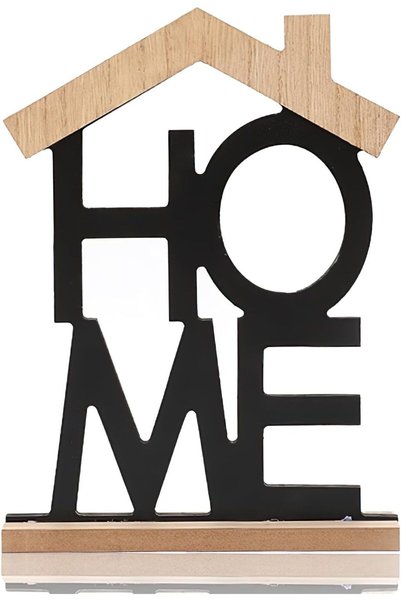 Generic Rustic Hollow Wooden Desk Decor, Modern Farmhouse Home Decor for Offi...