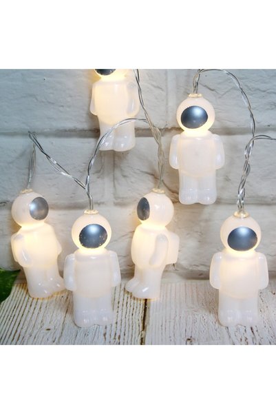 Aca Light ΦΩΤΑ ΣΙΛΙΚΟΝΗΣ ΑΣΤΡΟΝΑΥΤΗΣ 10 LED ΘΕΡΜΟ ΛΕΥΚΟ ΜΕ ΜΠΑΤΑΡΙΕΣ (2xAA) &...