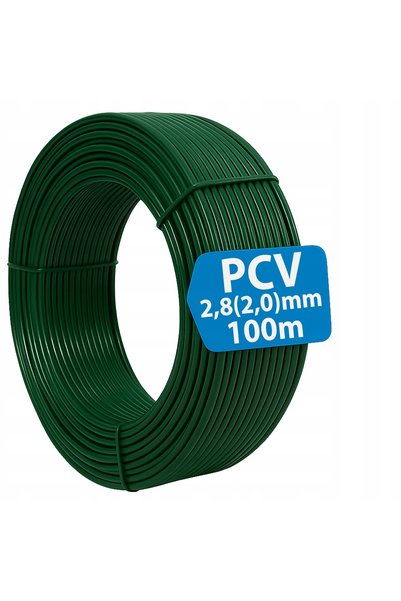THOMAS Plasă de sârmă agricolă din PVC, 2.8 - 2.0MM, 100M, verde