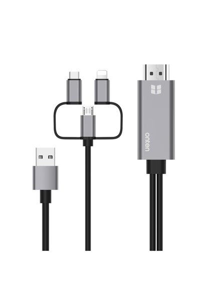OEM Καλώδιο προβολής οθόνης σε HDMI Full HD 1080P Lightning / Type-C / Micro ...
