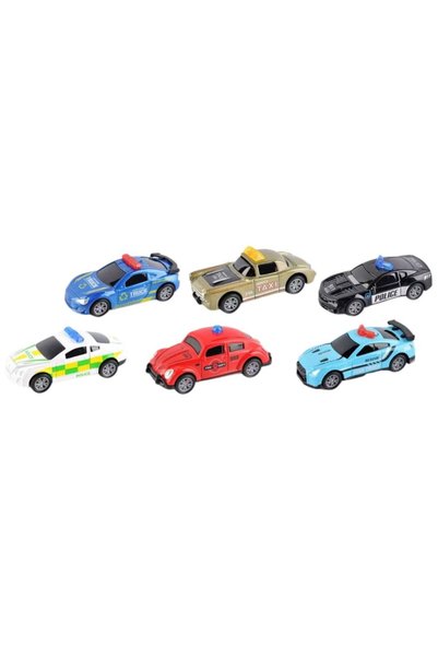 OEM Αυτοκινητάκι Pull Back 1:64 Die-Cast - 6 σχέδια