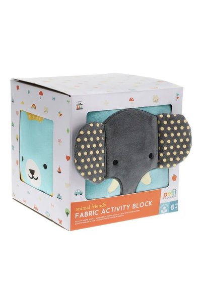 Petit Collage Cub senzorial cu bumbac organic