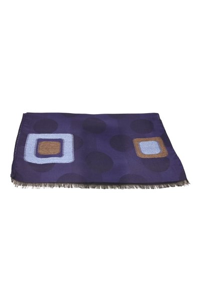 erika Κασκόλ Luxury Jacquard Viscose/Modal Blend Μπλε/Γαλάζιο Σχέδιο