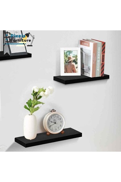 PixelsFurniture مجموعة من 2 قطعة ارفف عائمة للحائط من بكسل الأثاث, غرفة المعيشة, غرفة النوم, ديكور المطبخ, الحمام, ارفف بدعامات غير مرئية
