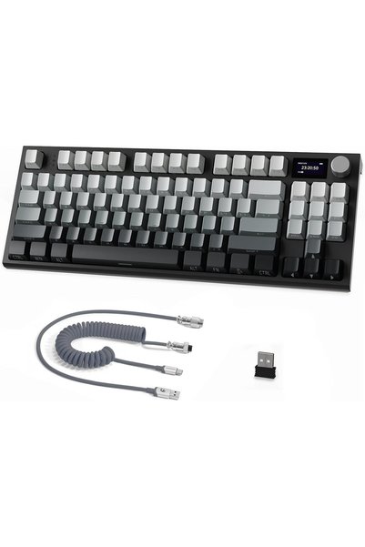 Generic لوحة مفاتيح ألعاب ميكانيكية K86 بتصميم 75% (TKL) و87 مفتاحًا - أسود