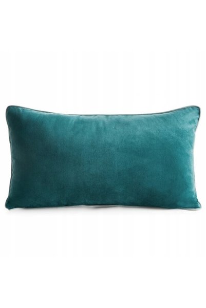 Eurofirany GAJA 3 pernă decorativă 30x50 cm, catifea turcoaz închis, GLAMOUR