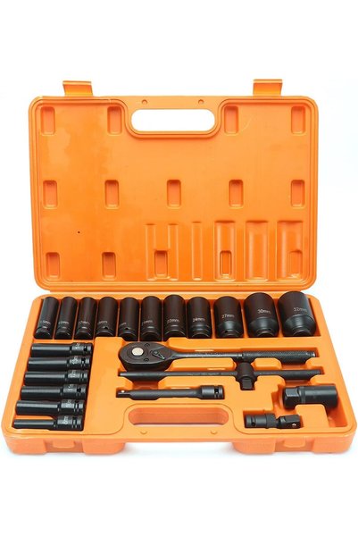 OEM Κρουστικά καρυδάκια 1/2″ με καστάνια, προεκτάσεις και σπαστό σύνδεσμο σετ...