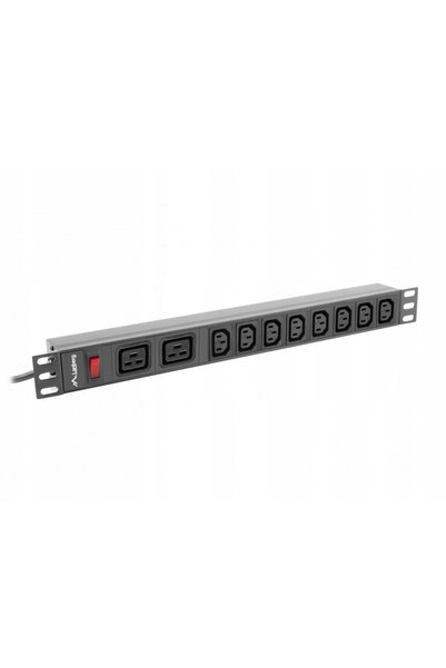 Lanberg PDU 1U 19 16A prelungitor rack 8x C13 2x C19 2m C20 negru