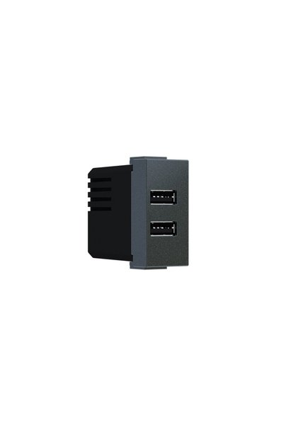 Aca Light MODYS ΠΟΥΛΕΤΑ ΡΕΥΜΑΤΟΔΙΑΝΟΜΗΣ USB 2XUSB A+C ΑΝΘΡΑΚΙ 5VDC 3A IP20 / ...
