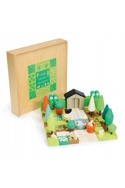 Tender Leaf Toys Set creativ cu elemente din lemn - Grădină