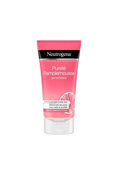 Neutrogena جل تنظيف وتقشير برائحة الجريب فروت الوردي - 150 مل