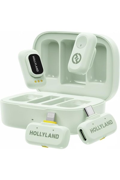 HollyLand LARK A1 Combo 2-Person Wireless Microphone System with USB-C and Li...