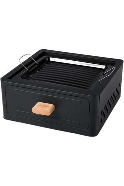 OEM Επιτραπέζια ψησταριά κάρβουνου BBQ με συρτάρι 31x31x16 εκ. K-704
