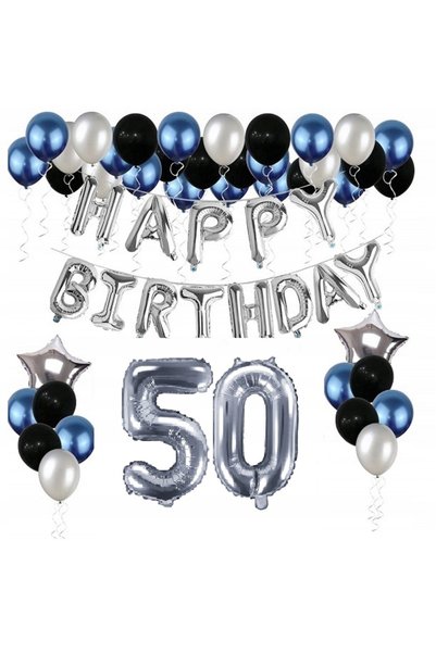 Partydeco Set de baloane pentru aniversarea de 50 de ani