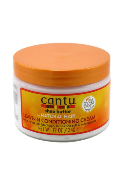 Cantu كريم مرطب للشعر بزبدة الشيا يُترك على الشعر الطبيعي - 340 جرام