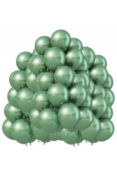NO BRAND Baloane verzi cromate, Baloane metalice verde sticlă cromate, 100 bu...