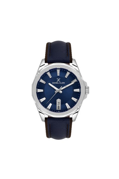 Daniel Klein Premium Dark Brown/ Dark Blue Leather/ Nylon Watch for Men DK.1....